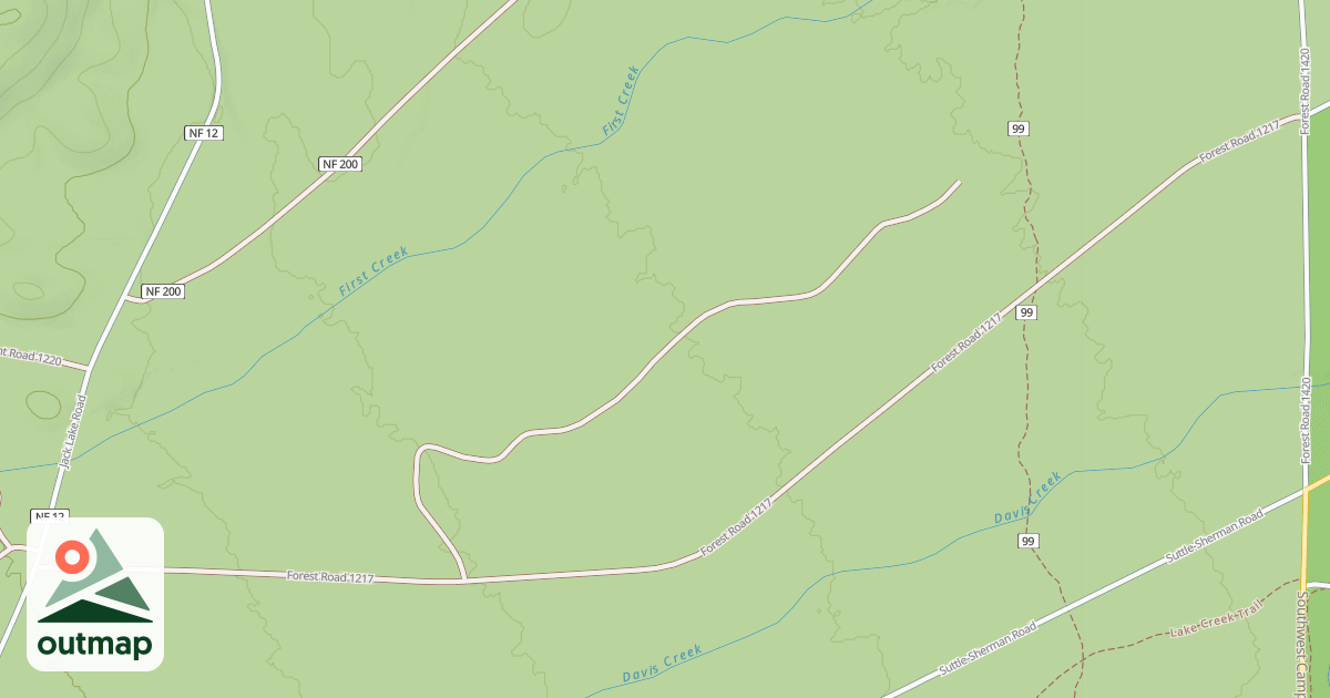 Map of USFS Motor Vehicle Use Map Roads {542A9A66-9A52-4534-BF65-4E8D20C6283D}