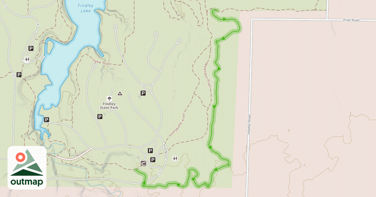 Map of Thorn MTB Trail in Lorain