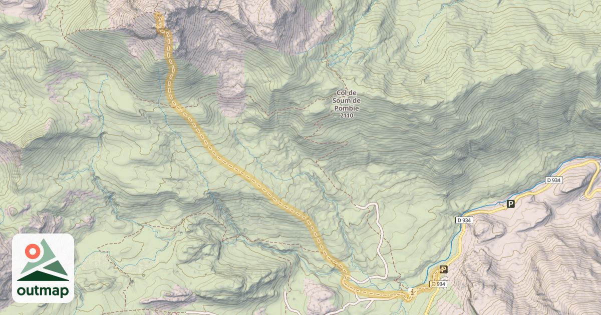 Map of Pic Peyreget — Cabane de l'Araille