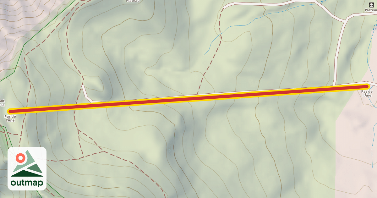 Map of Pas de l'Âne