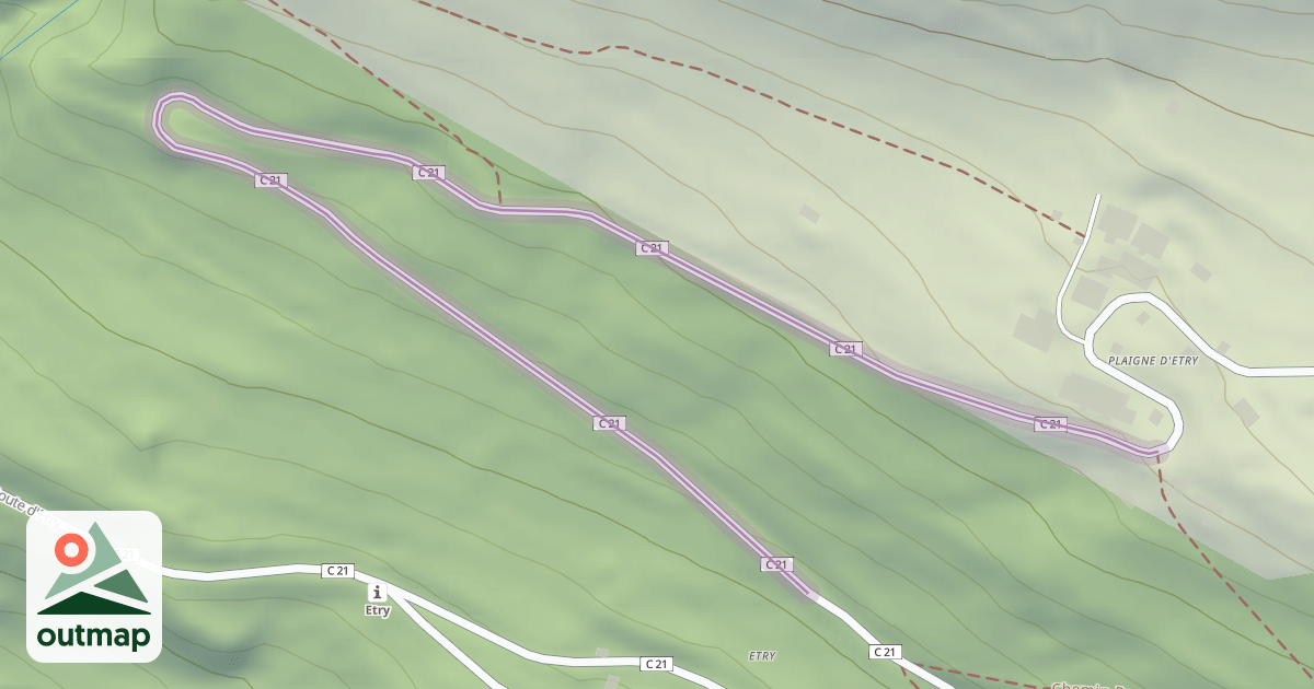 Map of Route de la Plaigne d'Etry