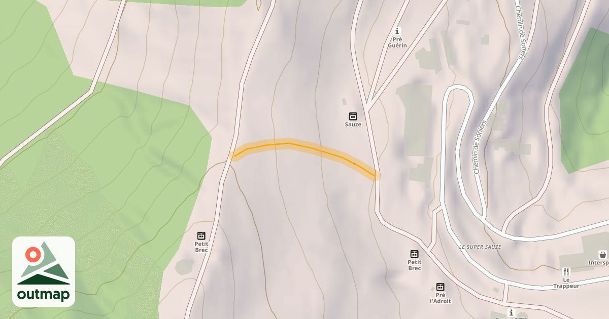 Map of Petit Brec Hors Piste