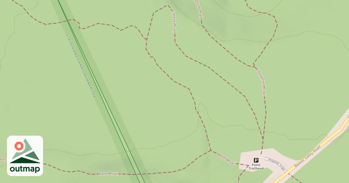 Map of Prince Gallitzin State Park Trails