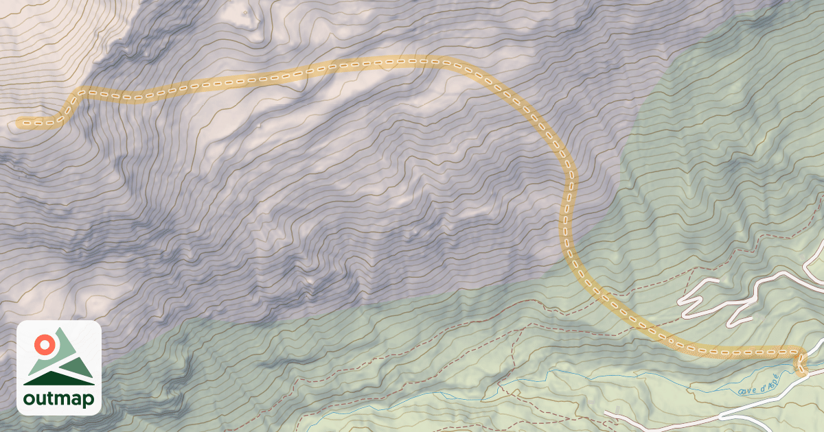 Map of Sarre Aute — Pont de Saugué
