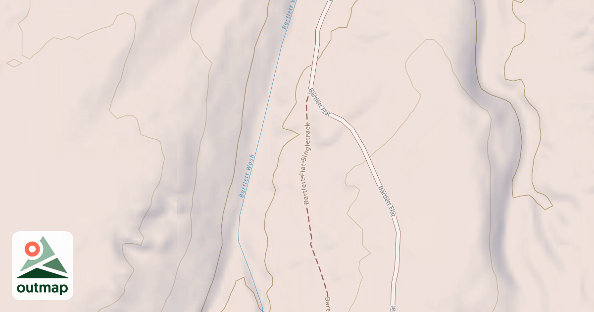 Map of Bartlett Flat Road