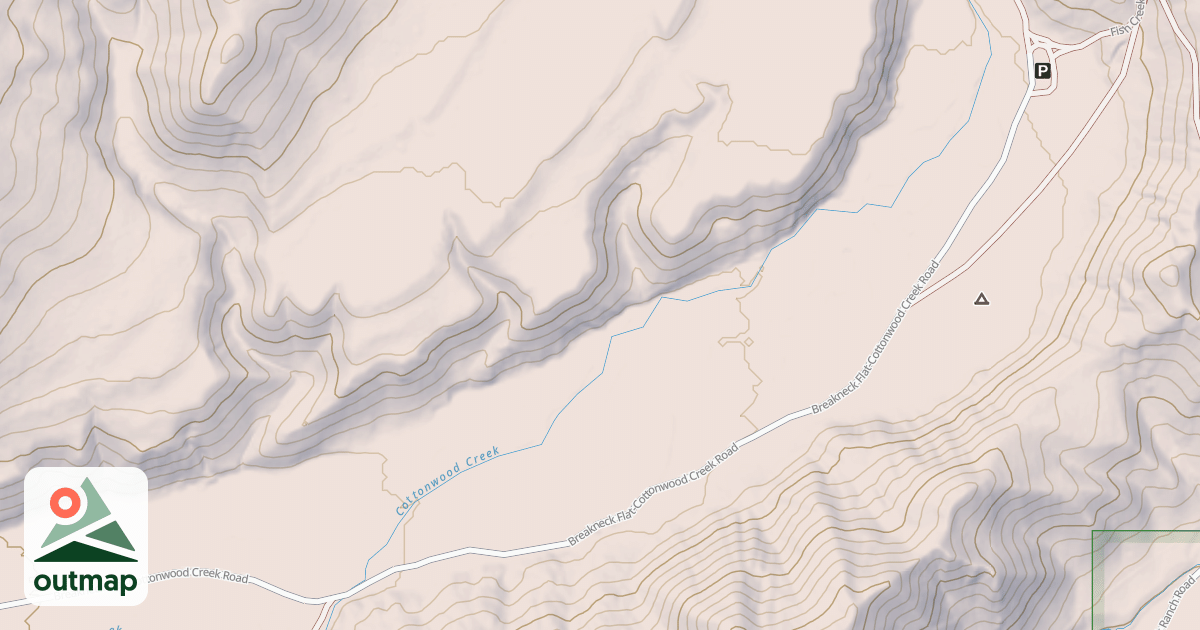 Map of BREAKNECKFLAT COTTONWOOD CREEK