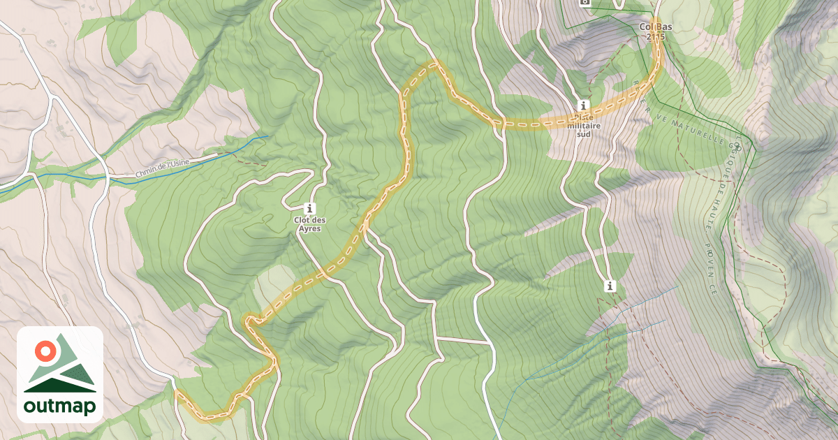 Map of Col Bas — Tacournette