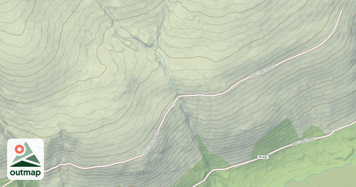 Map of IRISH CREEK A