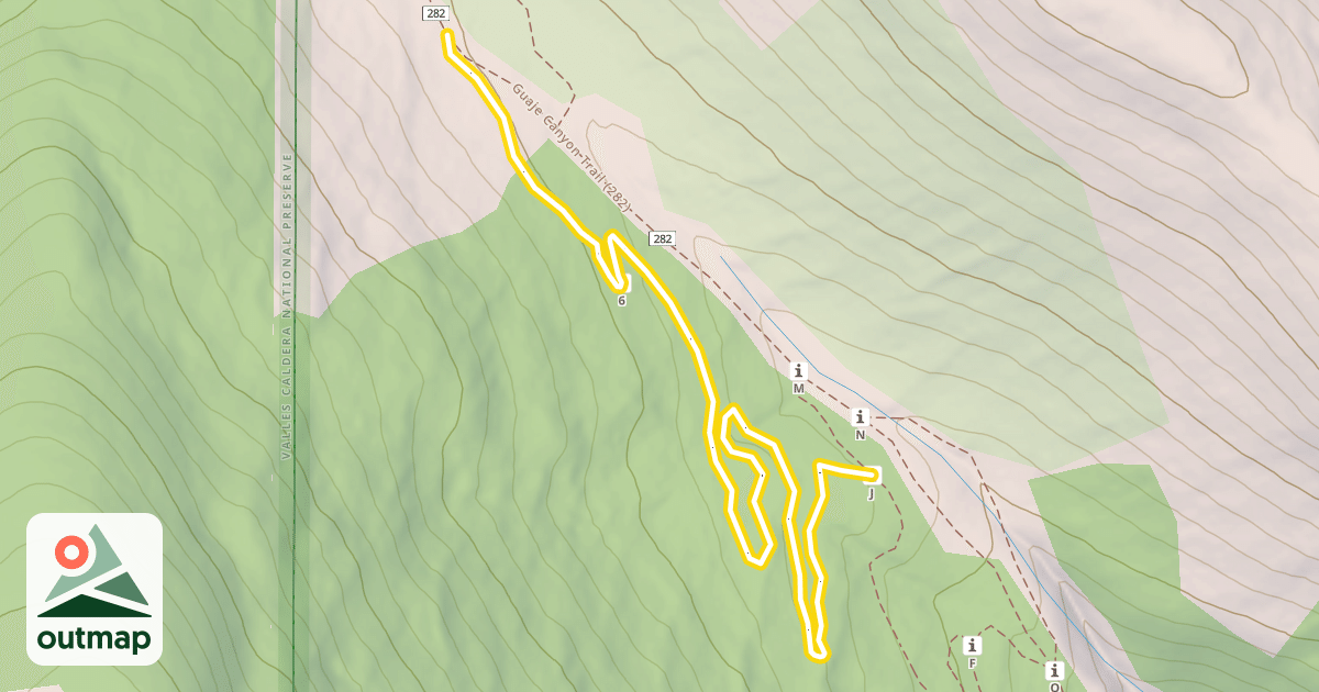 Map of Upper Los Alamos Nor Ski Trail
