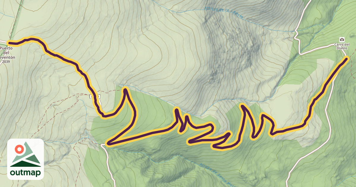 Map of Camino de San Ildefonso a Rascafría