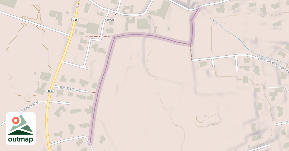 Map of Chemin de Kernaët