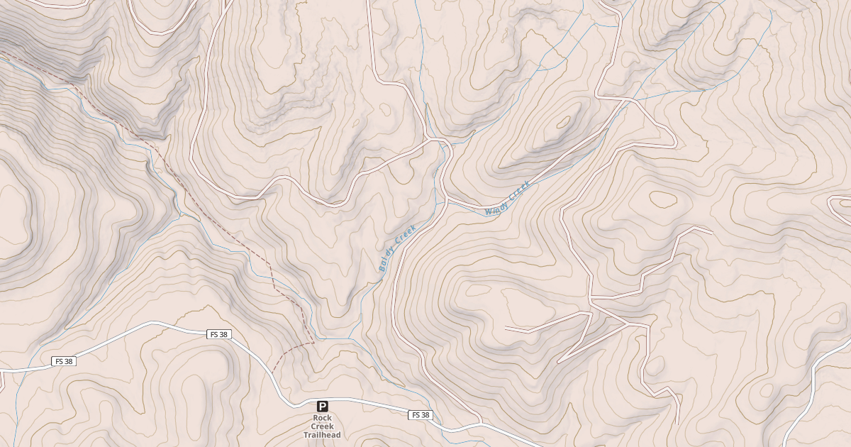Map preview of USFS Motor Vehicle Use Map Roads {D5ABD128-F3B6-4506-A669-FB4078AAAF30}