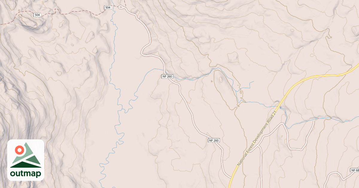 Map of EAST FRENCH CREEK