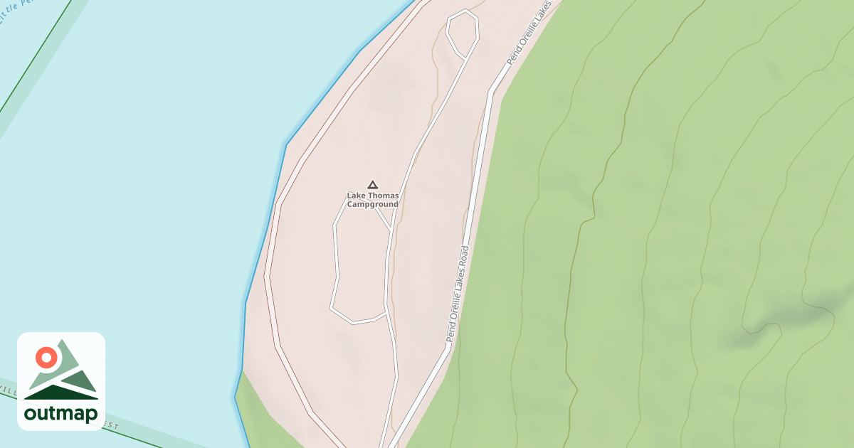 Map of THOMAS LAKE CAMPGROUND