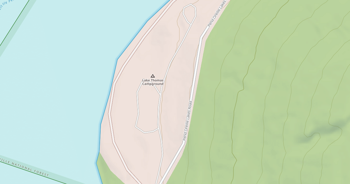 Map preview of THOMAS LAKE CAMPGROUND