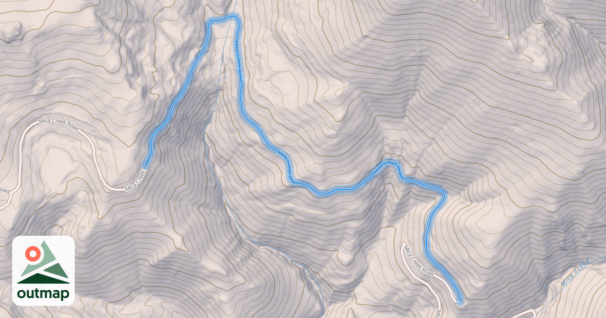 Map of Mica Creek Road