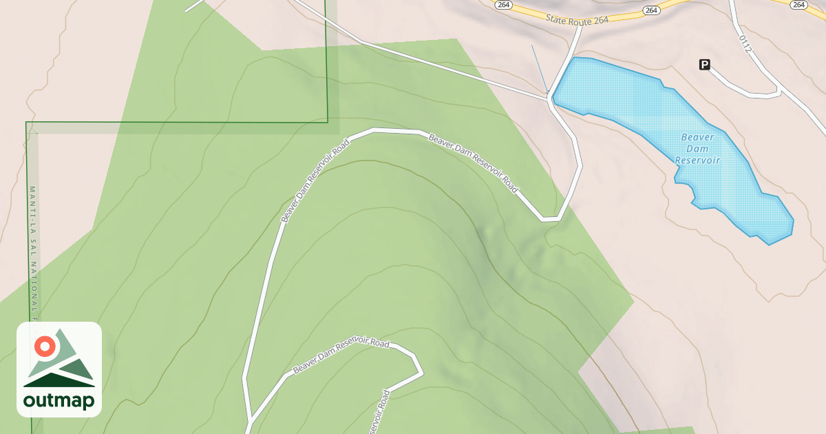 Map of BEAVER DAM RESERVOIR