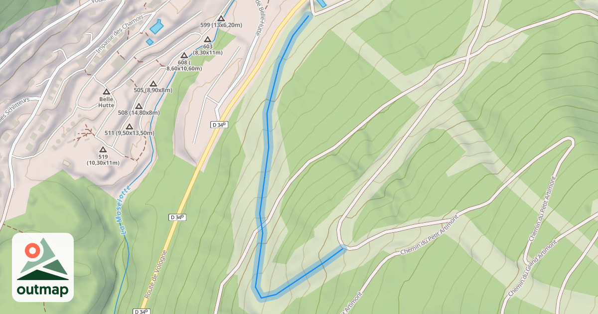 Map of Belle-Hutte