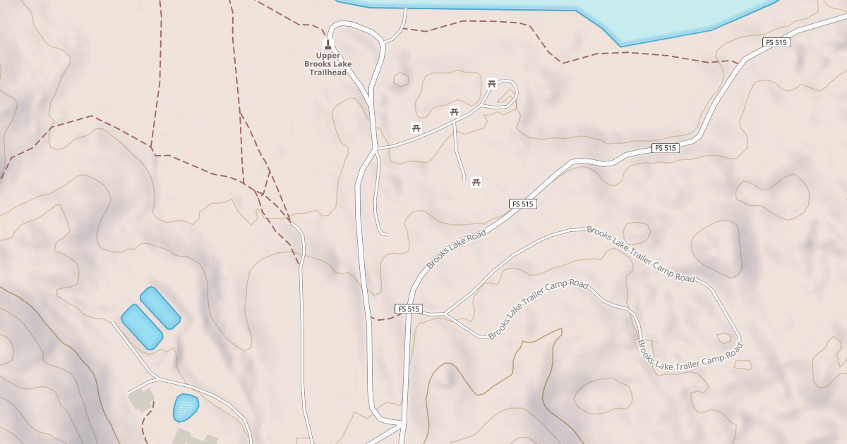 Map preview of BROOKS LAKE CAMP GROUND