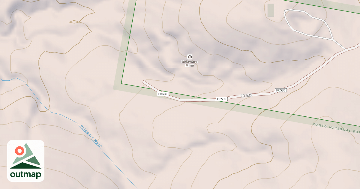 Map of DELEWARE MINE