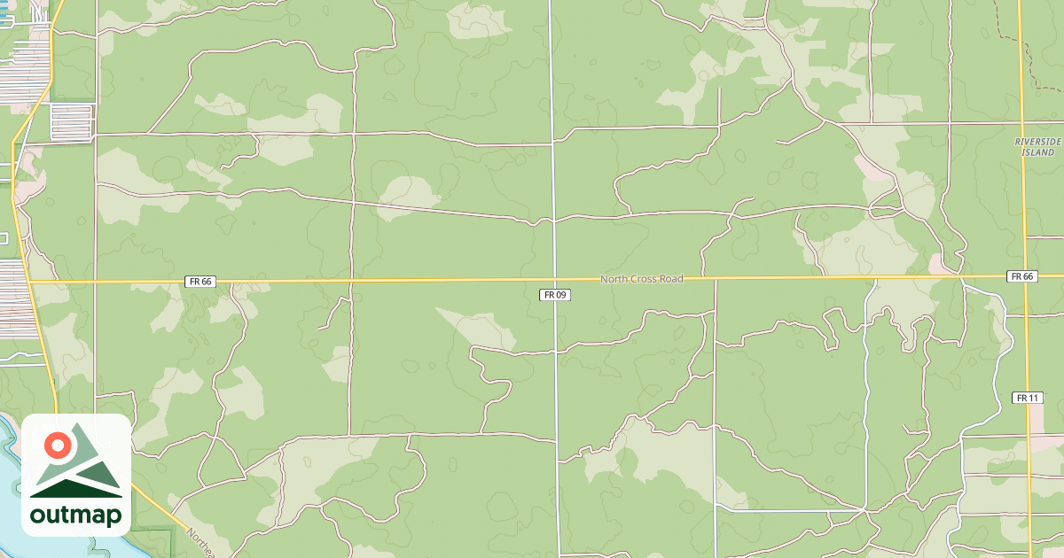 Map of NORTH CROSS
