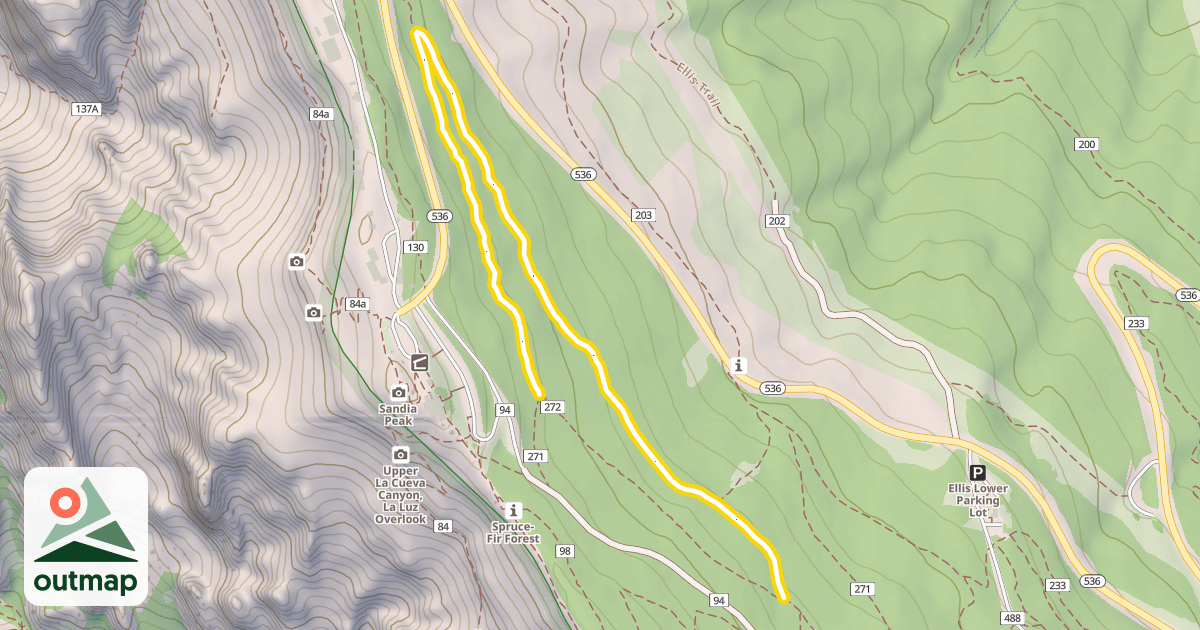 Map of Switchback Trail