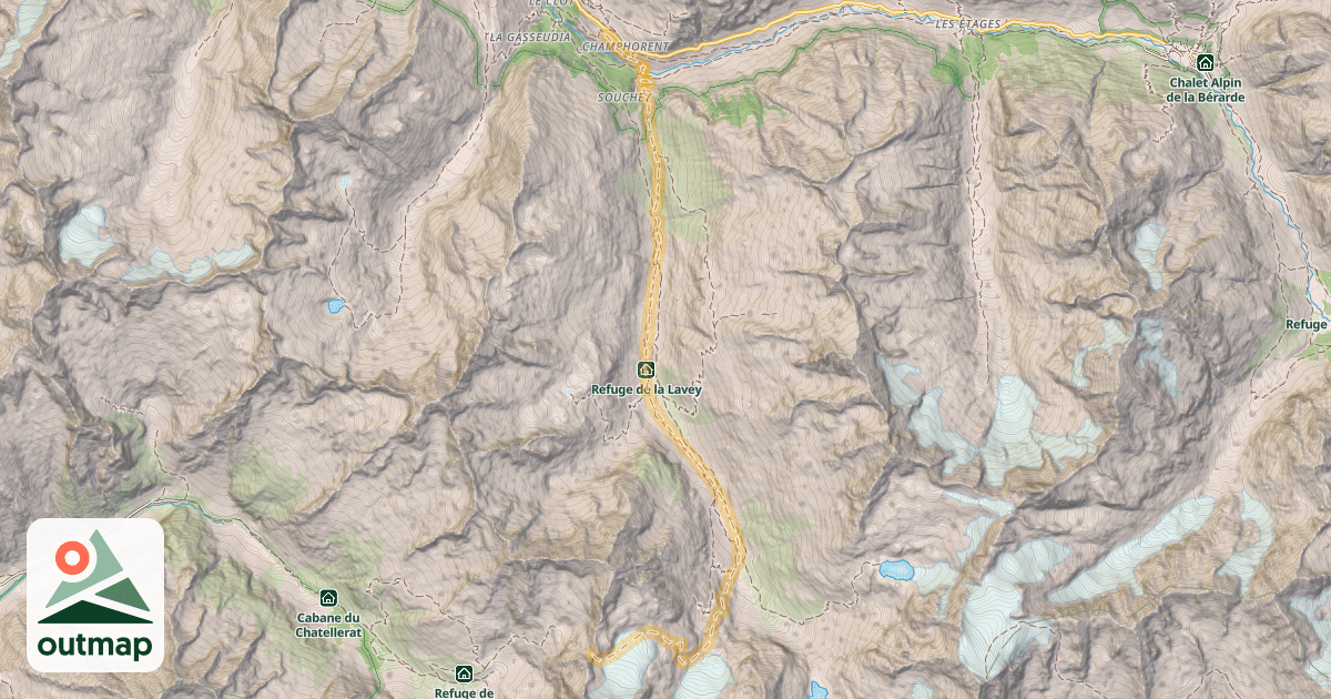 Map of Brèche de l'Olan — Champhorent