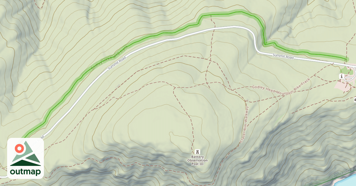 Map of Godley Head MTB track