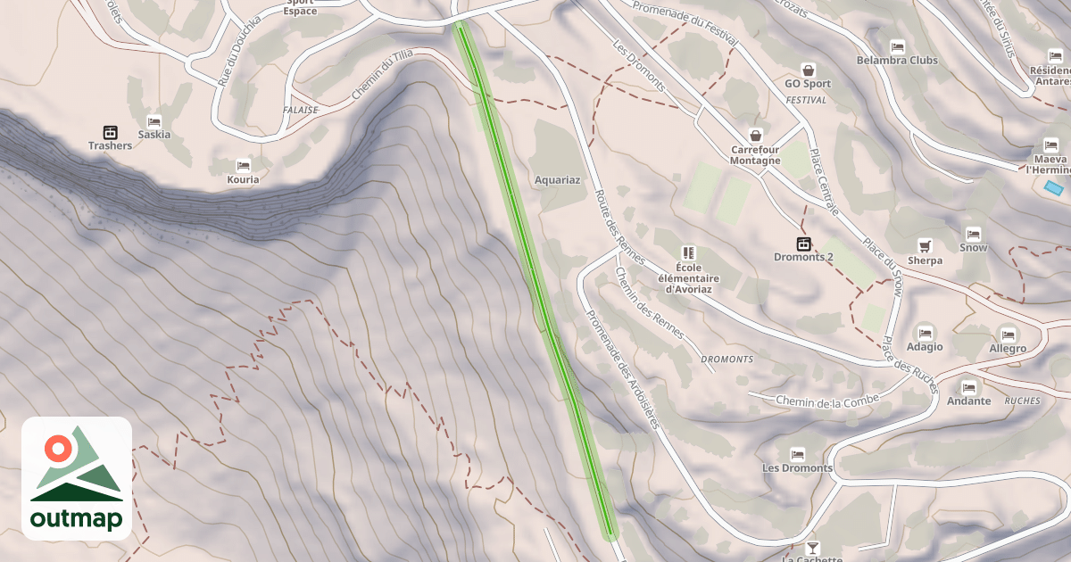 Map of Boulevard des Skieurs