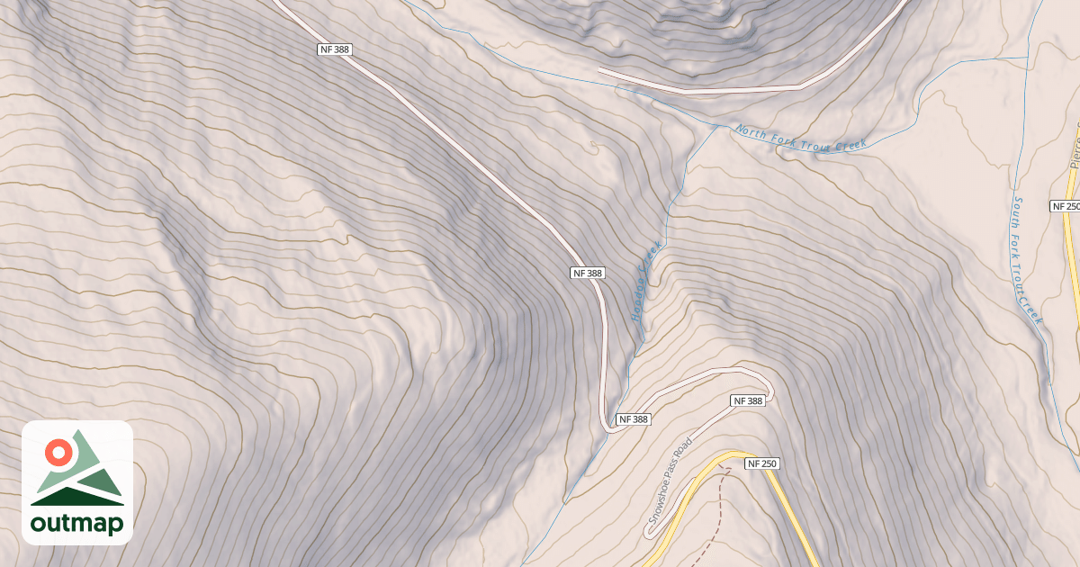 Map of SNOWSHOE PASS