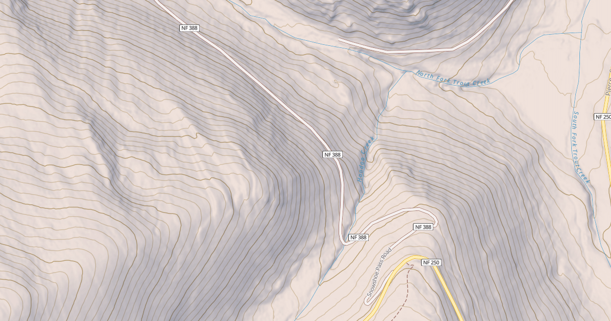 Map preview of SNOWSHOE PASS