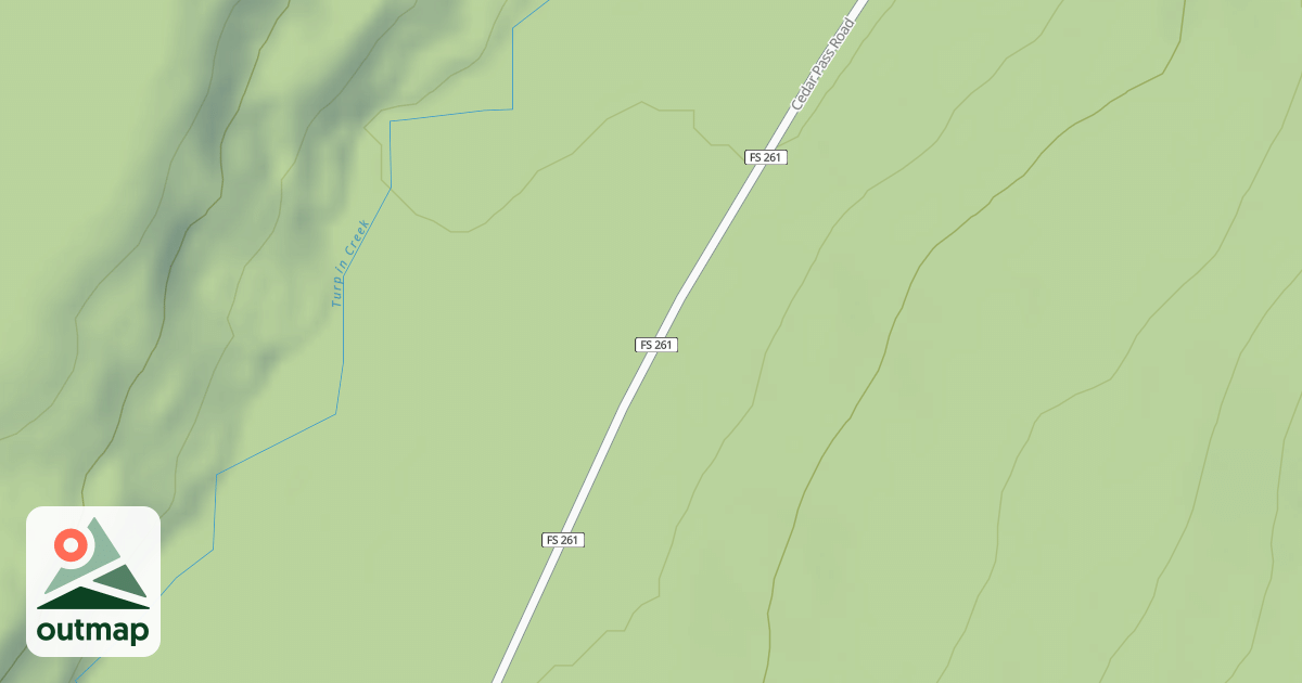 Map of CEDAR SPUR 1S