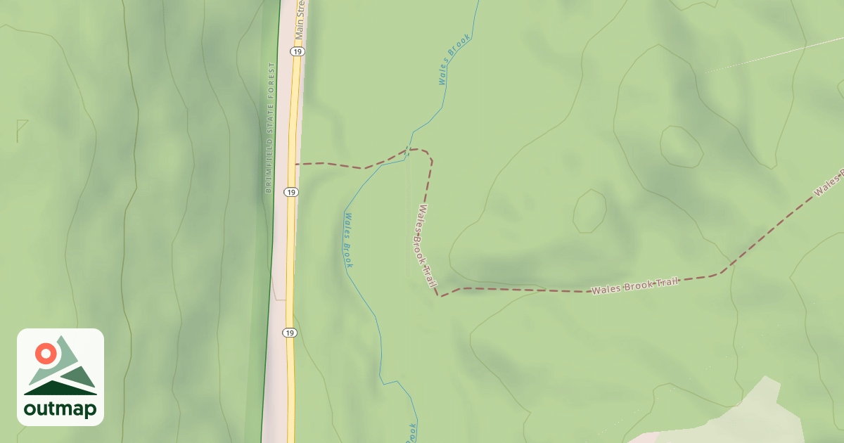 Map of Wales Brook Trail