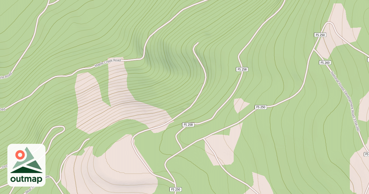 Map of USFS Motor Vehicle Use Map Trails 16446