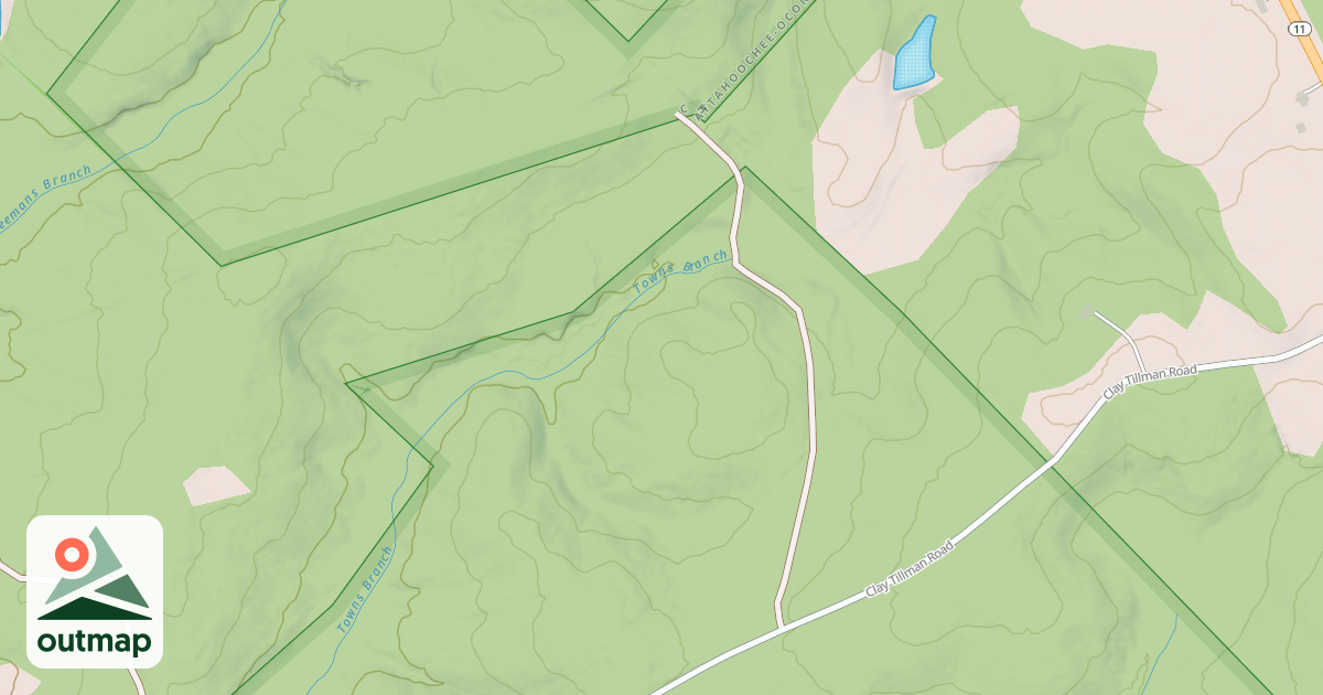 Map of TOWNS BRANCH
