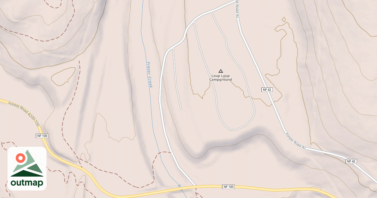 Map of LOUP LOUP CAMPGROUND