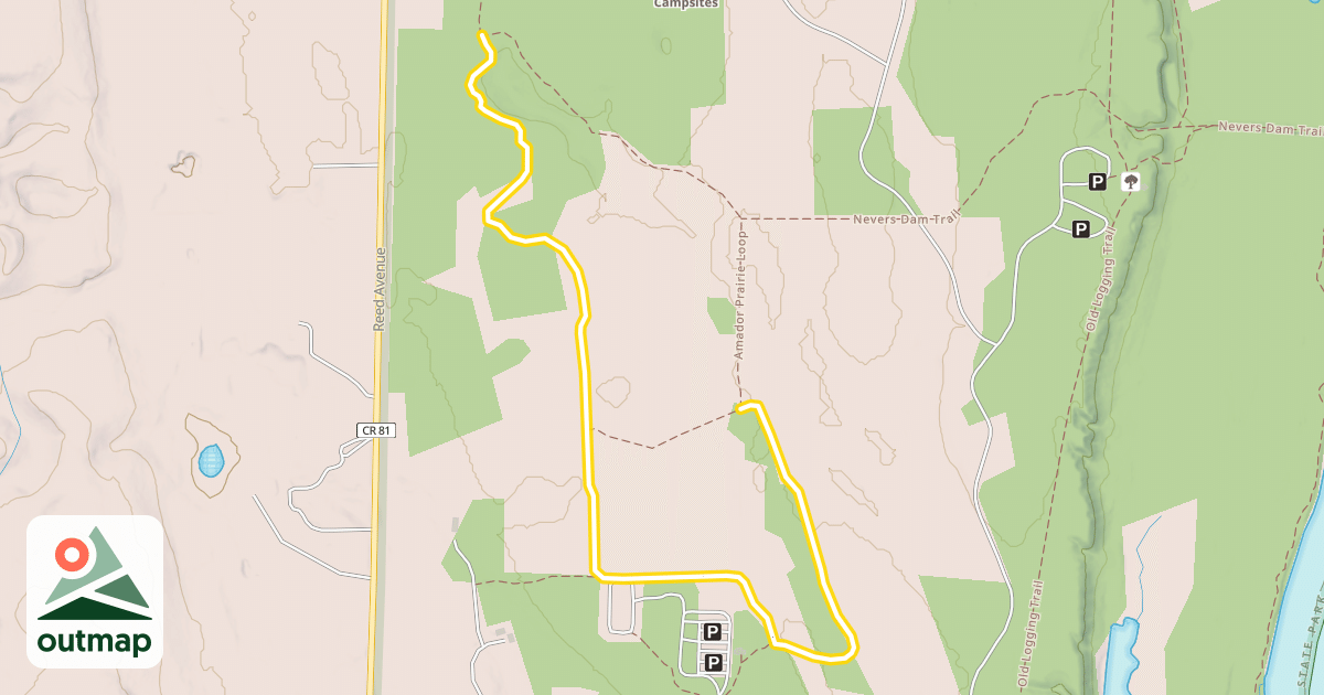 Map of Amador Prairie Loop
