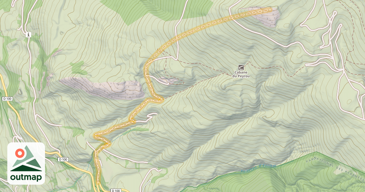 Map of Pene de Caucipeyre — Les Gès