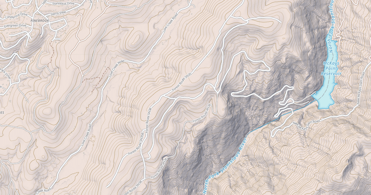 Map preview of USFS Motor Vehicle Use Map Roads {FF03C74A-DCF7-4BE3-A5ED-B75840378752}