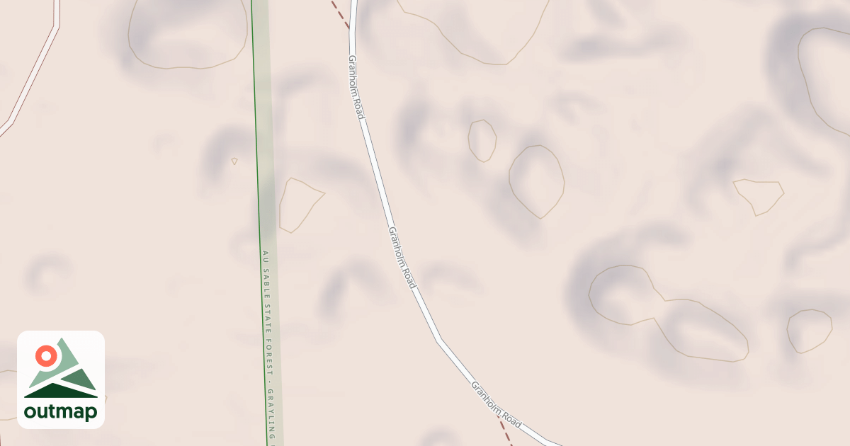 Map of Hunt Creek Motorcycle Trail