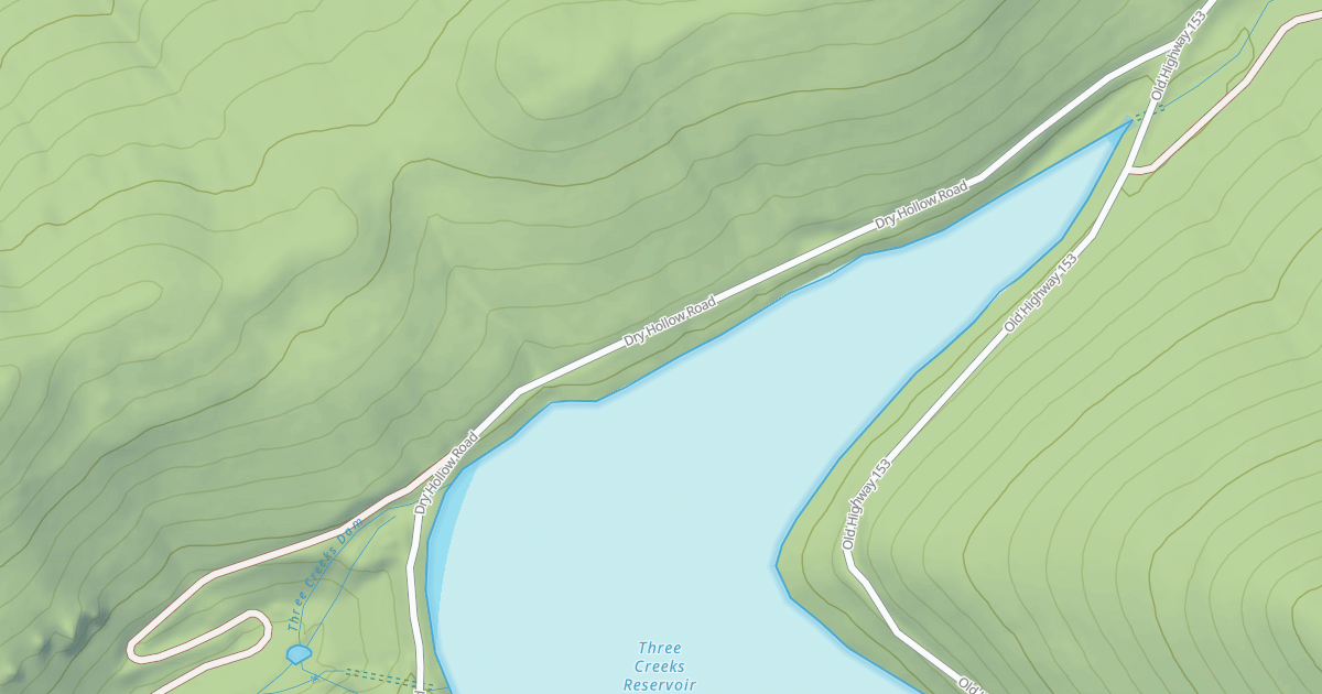 Map preview of BOX CANYON TO THREE CREEKS