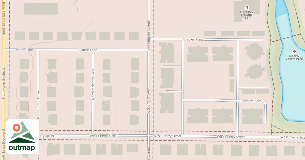 Map of Washington Ave Wide Sidewalk