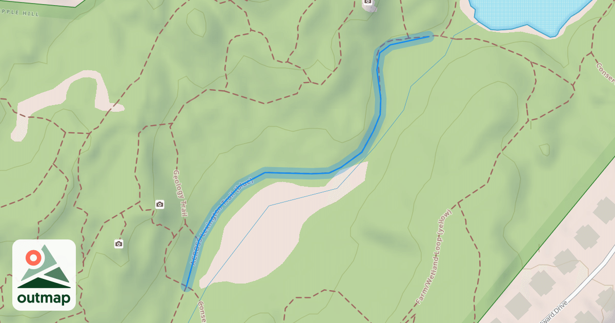 Map of ACROSS Lexington Trail (blue)
