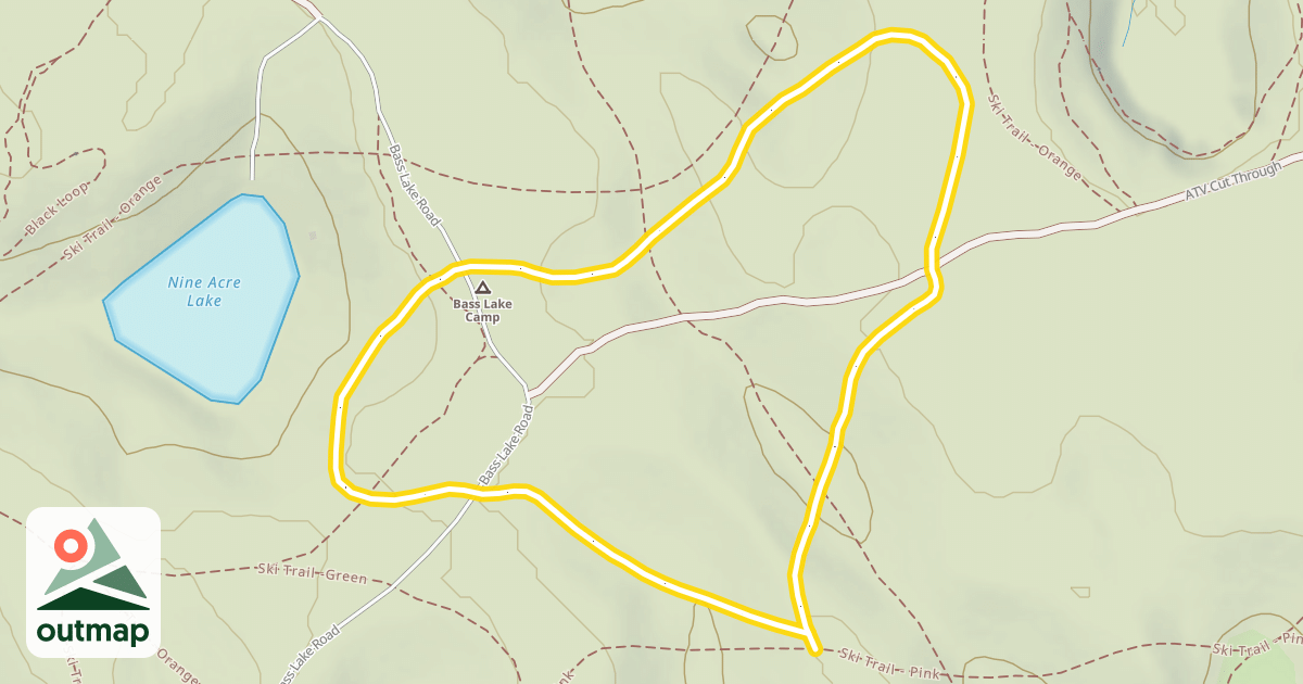 Map of Ski Trail - Heart Loop