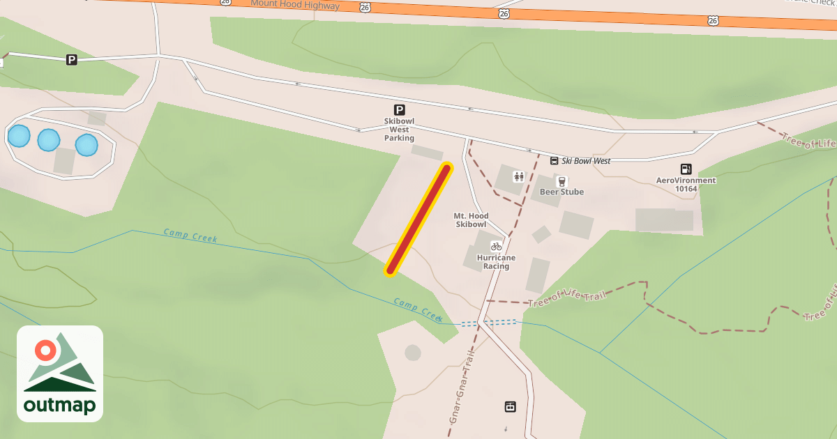 Map of Parking Lot Rope Tow