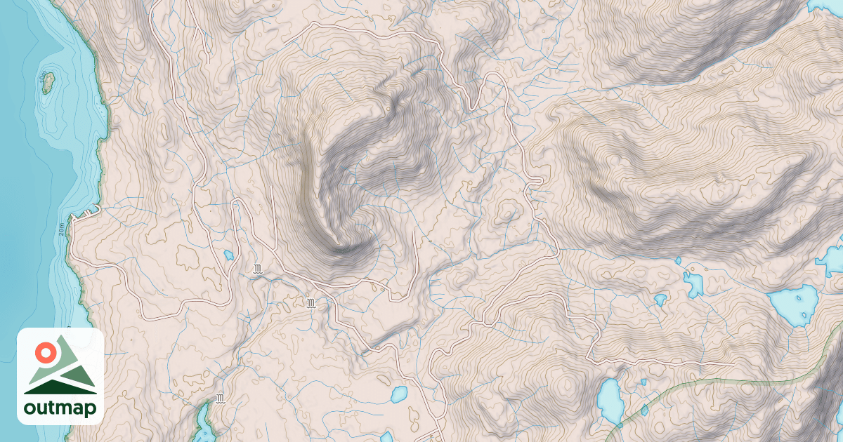 Map of PAINTED PEAK
