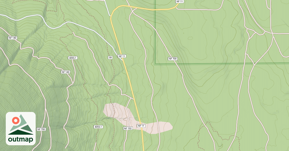 Map of USFS Motor Vehicle Use Map Roads {2C8E9535-CABF-4B0A-AB18-E5B300A19CE7}
