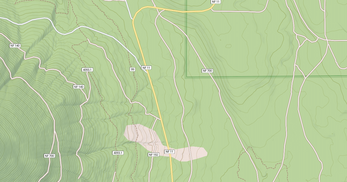 Map preview of USFS Motor Vehicle Use Map Roads {2C8E9535-CABF-4B0A-AB18-E5B300A19CE7}