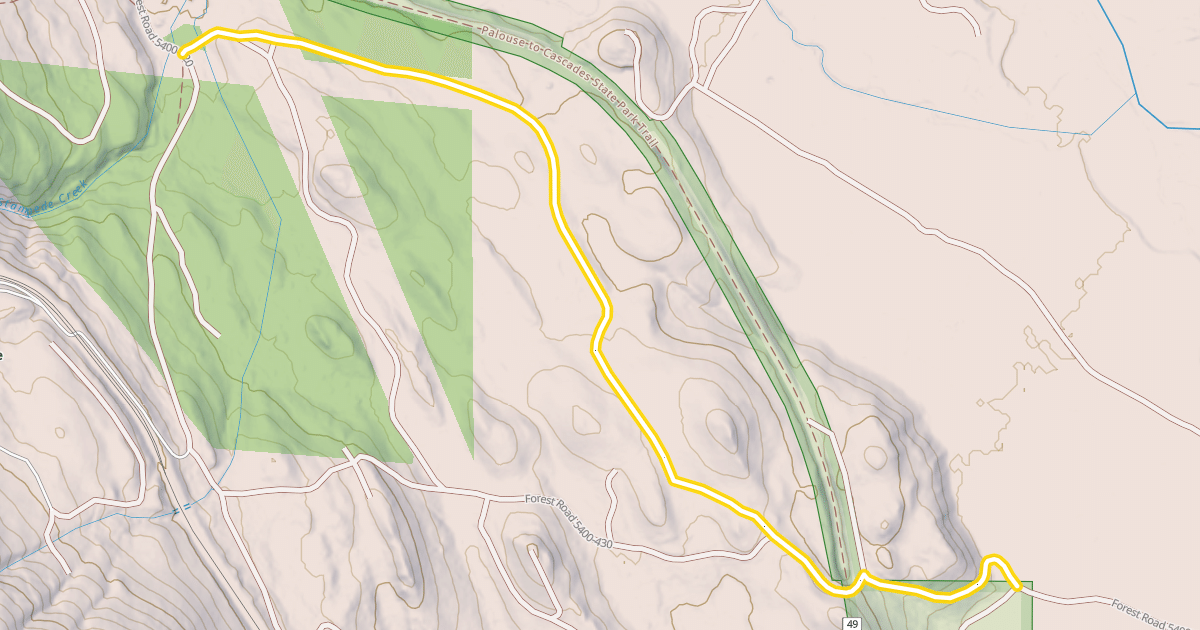 Map preview of Forest Road 5400-424