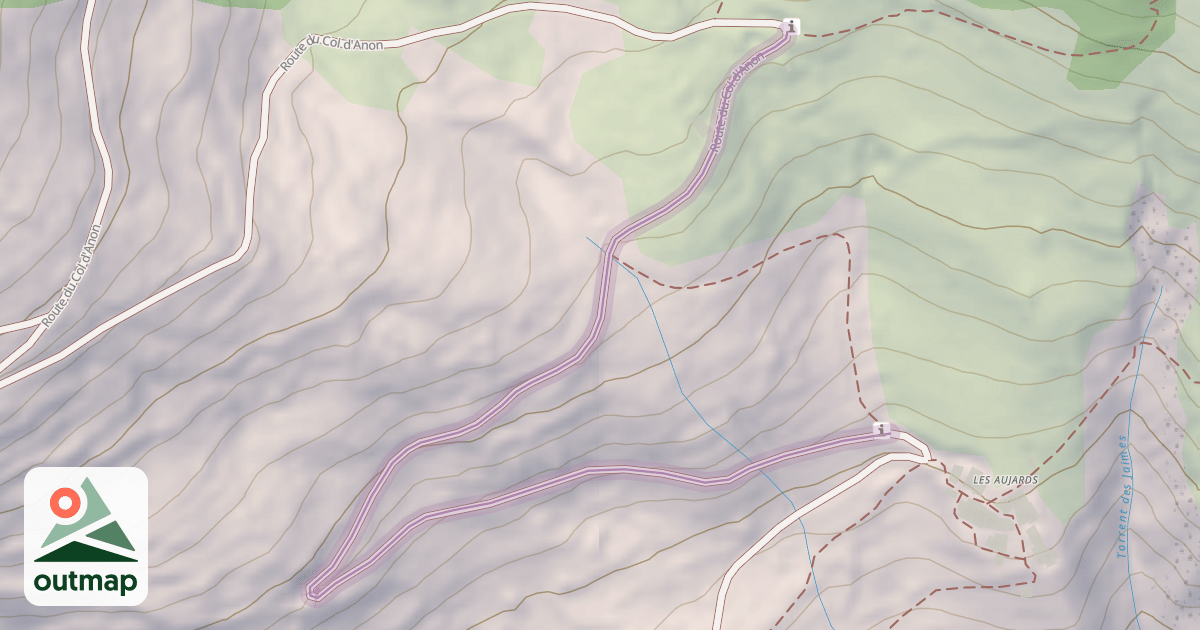 Map of Route du Col d'Anon